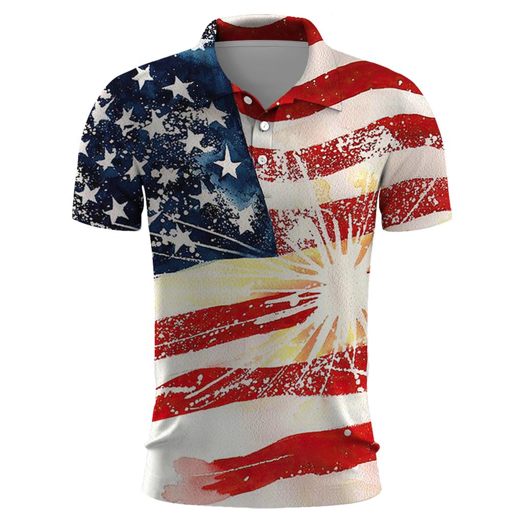 Pánská golfová košile Ležérní Sportovní Výstřih do V Žebrovaný límec Krátký rukáv Móda Ležérní Jednobarevné Jednobarevné Jaro a léto Běžný střih