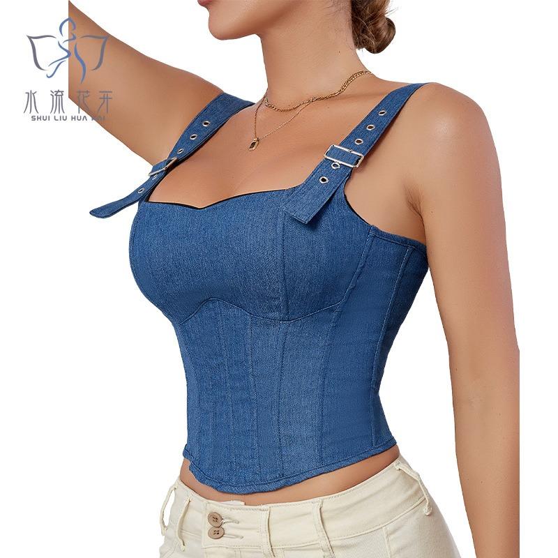 Nowy Kształtujący Body z Kontrolą Brzucha Regulowany Damski Modny Top-Gorset