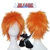 Bright Bleach Kurosaki Ichigo Wig Cosplay Hairpiece Adult Party Prop