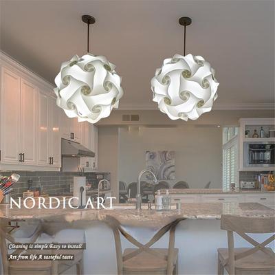 Moderno creativo IQ fai da te puzzle luce lampada a sospensione paralume decorazione lampadario illuminazione a sospensione accessori per la casa