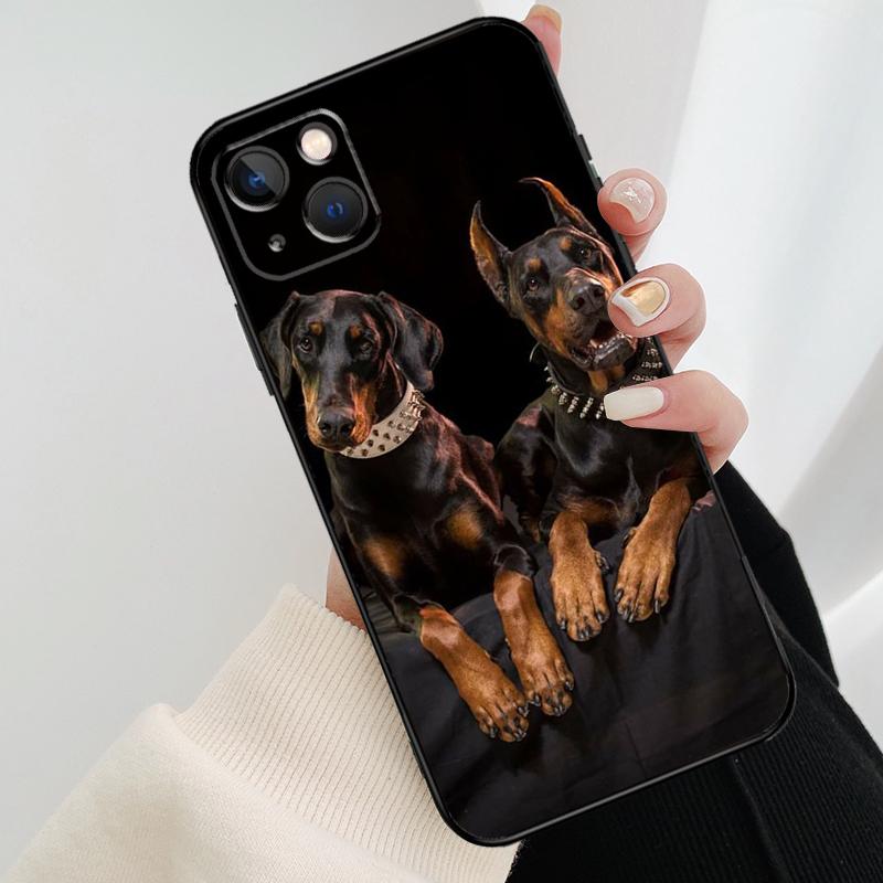 Dachshund Doberman Dog Phone Case For iPhone 13 14 15 16 Pro Max 11 12 XS XR X Plus Shockproof Bumper Soft Cover