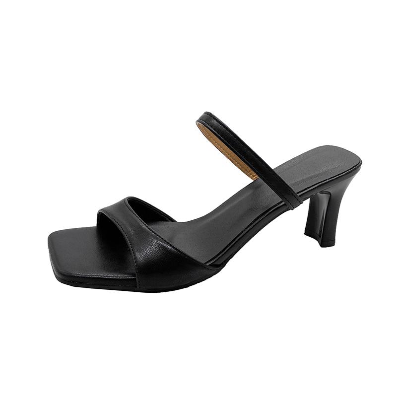 

Fashion 2025 New Summer Pointed Toe Strappy Heeled Sandals Women s Open Toe Fashion Shoes High Heeled Sandals Women s Shoes 35 чёрный