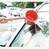 Water Scoop Long Handle Plastic Thickened Red Orange Water Dipper for Kitchen Bath Hair Washing