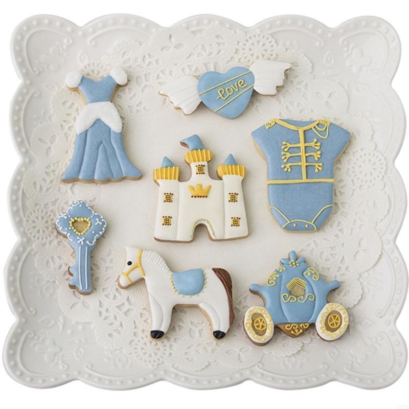 6 PCS Stainless Steel Biscuit Moulds Biscuit Cutters Cookie Molds Cookie Cutters X3UC