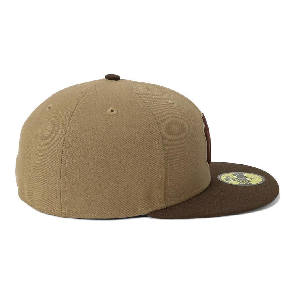 New Era 59FIFTY Cap MLB New York Yankees NY Beige Under Exclusive to and Flat Streetwear Travel Sun Gift Idea (70900050, NER35C4807) Khaki/Walnut