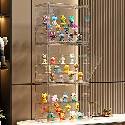 New Acrylic Display Stand Storage Box For Figurines Bubble Mat Transparent Showcase For Collectible Toys And Jewelry Accessories