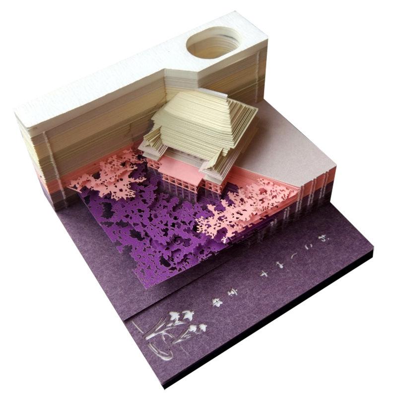 3D Stereoscopic Sticky Note Sculpture 2026 Calendar: Creative Tear-off Convenience Pad and Desktop Ornament