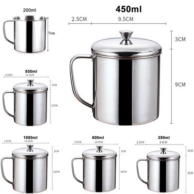 With Handle Stainless Steel Cup Supplies 1pc Milk Tea Camping Drinking