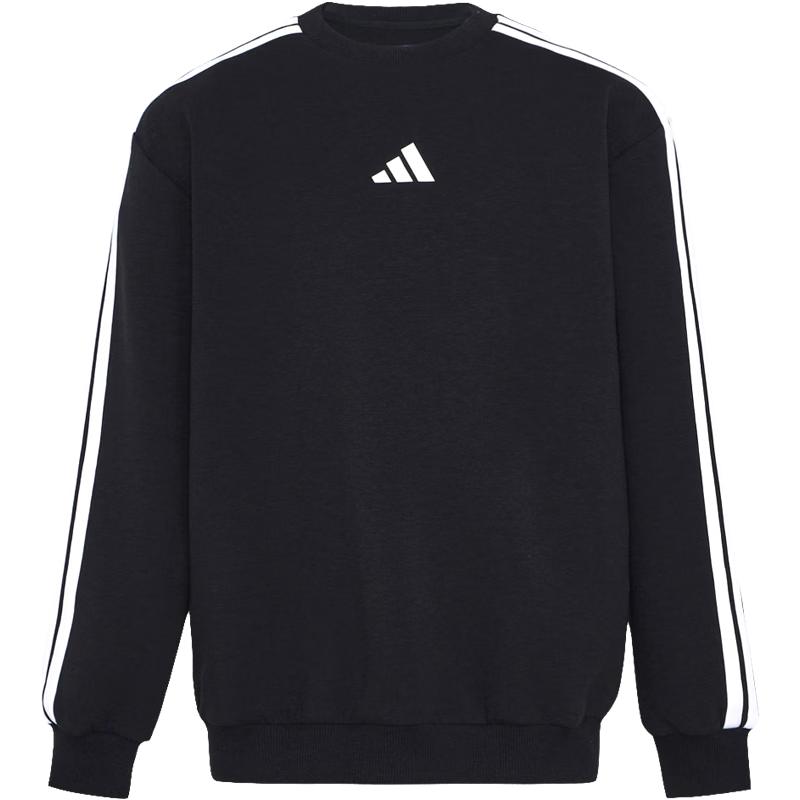 Adidas Kids  Three-Stripes Fleece Crewneck Sweatshirt