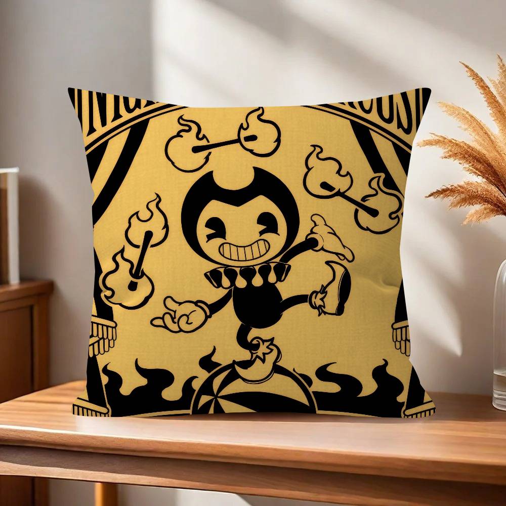 Game B-Bendy and the Ink M-Machine  Pillow Cushion Cover Pillowcase Living Room Sofa Home Decor Customized