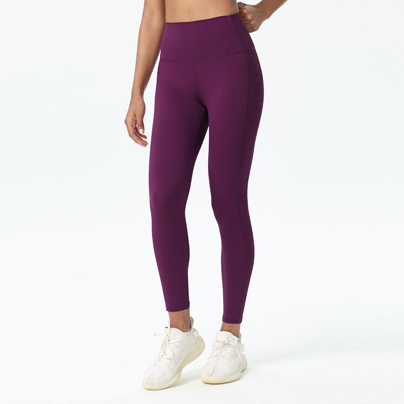 Spring-Summer High Waist Ribbed Patchwork Leggings: Butt-Lifting, Tummy-Control Yoga & Running Pants