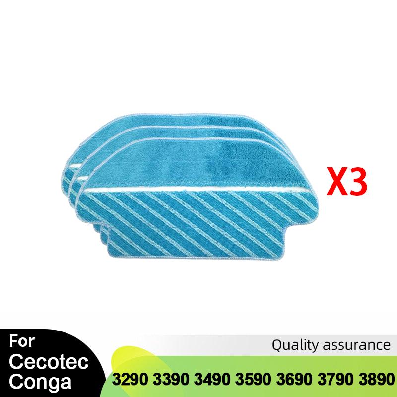 For Cecotec Conga 3290 3390 3490 3590 3690 3790 3890 Ultra Titanium Vacuum Cleaner Parts Main Side Brush HEPA Filter Mop Rag