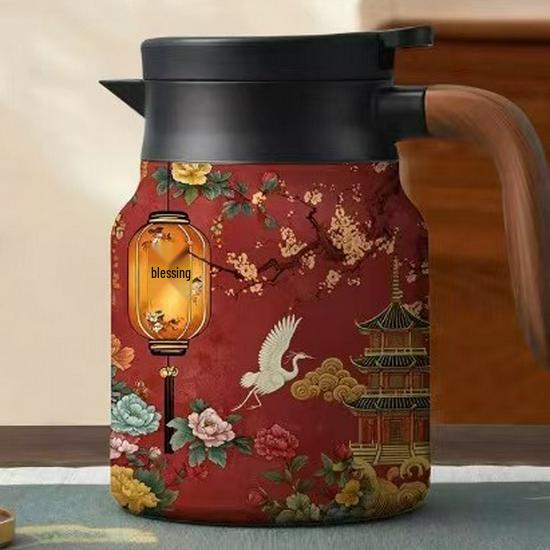 316 Stainless Steel Stewed Teapot: Tea/Water Separator for Home & Office with Simple Design