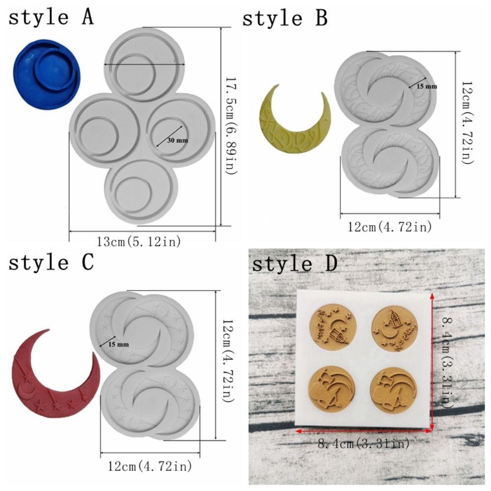 Silicone Ramadan Moon Mold Ramadan Themed Flexible Stars Chocolate Mold Non-stick Heat Resistant Baking Mold Cake Making