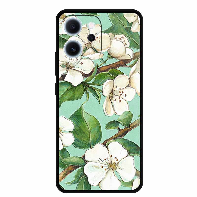 3D Flowers Emboss Fundas For OPPO Reno 15F 5G Case Soft Silicone Phone Cases For OPPO Reno 15F Back Covers Shell Coque 6.57"