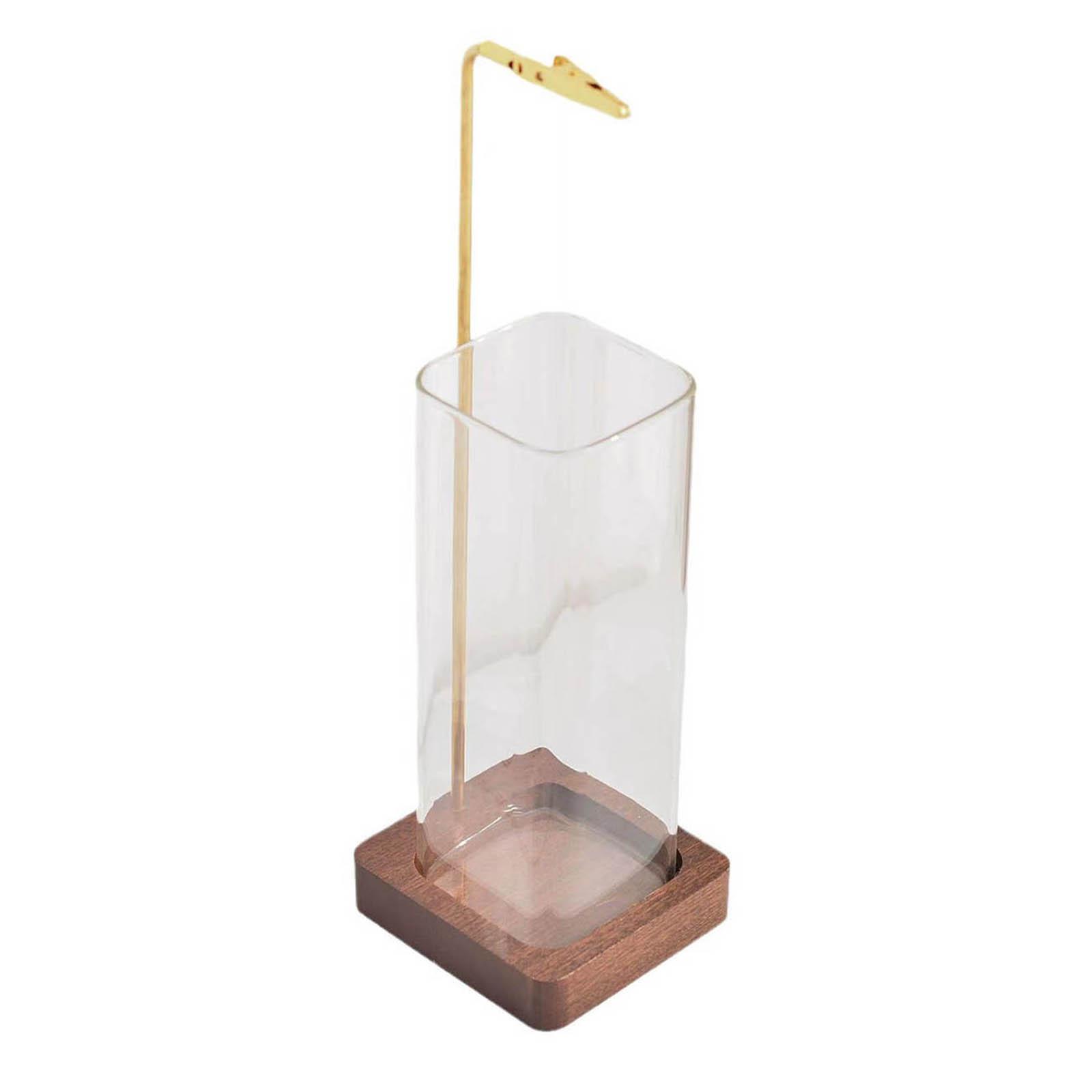 

Держатель для благовоний со съемным стеклянным улавливателем пепла, деревянные горелки для благовоний, украшения для дома и отдыха B