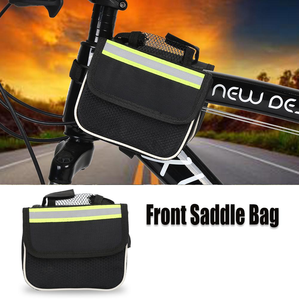 Front Frame Saddle Top Tube Bike Bag Waterproof Cycling Bicycle Double Pouches Bag