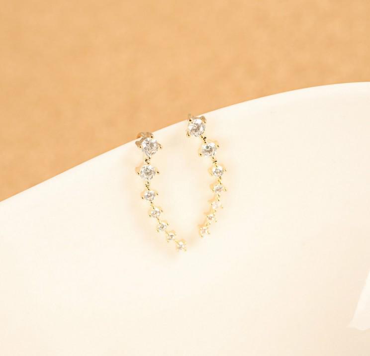 Korean Fashion Jewelry: Big Dipper Seven Star Diamond Stud Earrings
