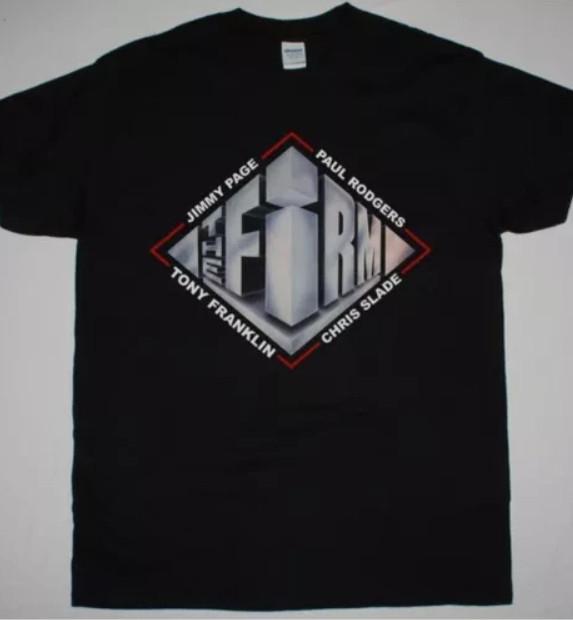 

SALE THE FIRM 1985 JIMMY PAGE PAUL RODGERS NEW BLACK T SHIRT Unisex T-Shirt XL