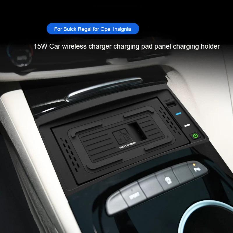 15W Car wireless charger charging pad panel charging holder for Buick Regal for Opel ignia 2018