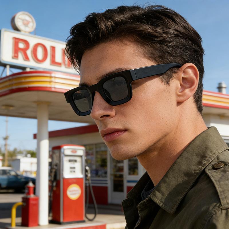 Simple Square Fashion Plastic Sunglasses for Men and Women Trendy UV Resistant Glasses Outdoor Sunscreen Sunshade Eyewear