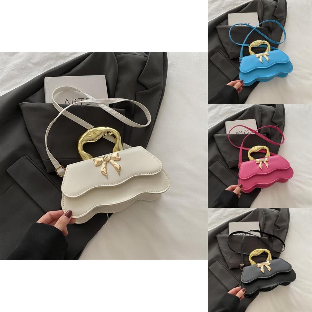 Trendy Bowknot Handbag Chic Small Square Crossbody Bag In Stylish Colors