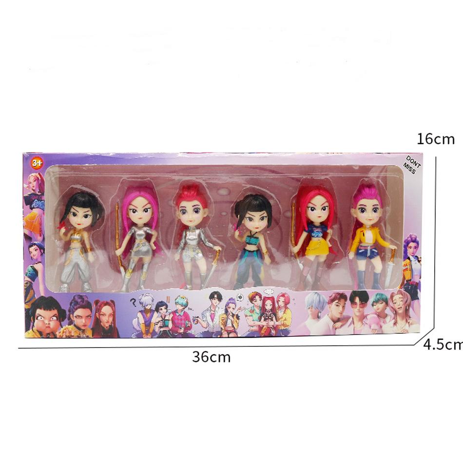 Two set New Anime Kpop Demon Hunters Saja Boys Girls Series Figure Decoration Statues Ornament Christmas Kid Birthday Gift