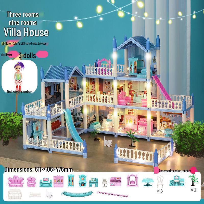Children's Princess Castle Playhouse Assembly Toy Set Educational Building Blocks