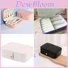 Elegant Leather Jewelry Box With Detachable Double Layers For Travel And Gift Use