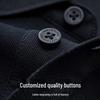 SEPTWOLVES Men's Striped Long-Sleeve Polo Shirt