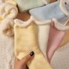 Women's Thick Plush Wool Winter Socks - Rolled Hem, Warm Terry Loop Style