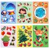 6 Christmas Magic Series Face Changing Stickers Snowflake Crystal Ball Puzzle Sticker Decoration D