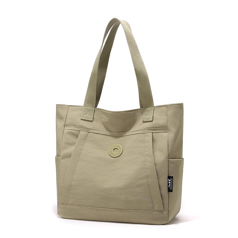 Waterproof Nylon Tote Bag for Women Large Capacity Shoulder Handbag with Multi Pockets