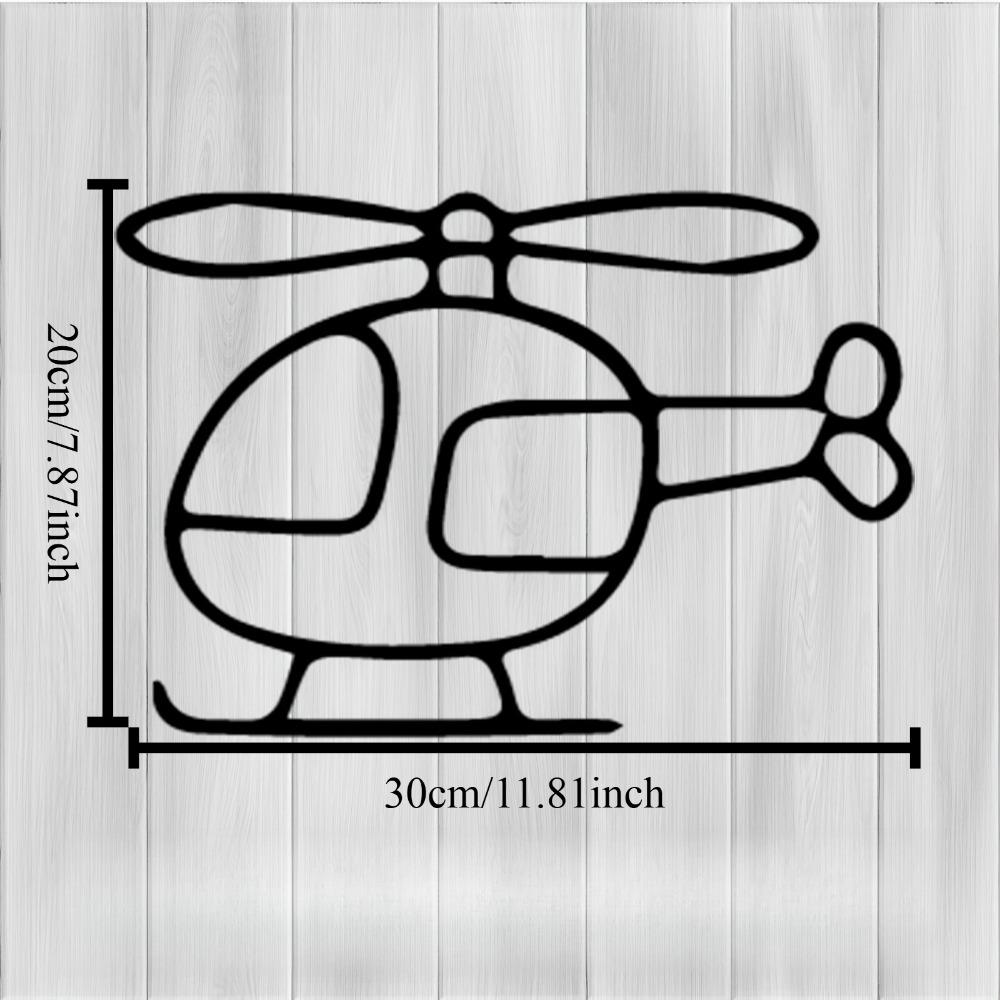 

1pc Metal Helicopter Wall Art, Dynamic Helicopter Statue, Aviation Gift for Kids, Pilot Decor, Weatherproof Metal Sculpture for Garage, Backyard Fence 12in