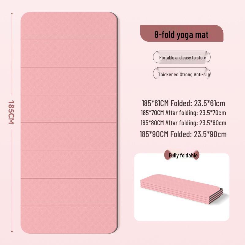Foldable Non-Slip TPE Yoga Mat - 80% Off, Large Outdoor Portable Fitness Mat, Thickened for Sleeping, Lunch Breaks, and Sports