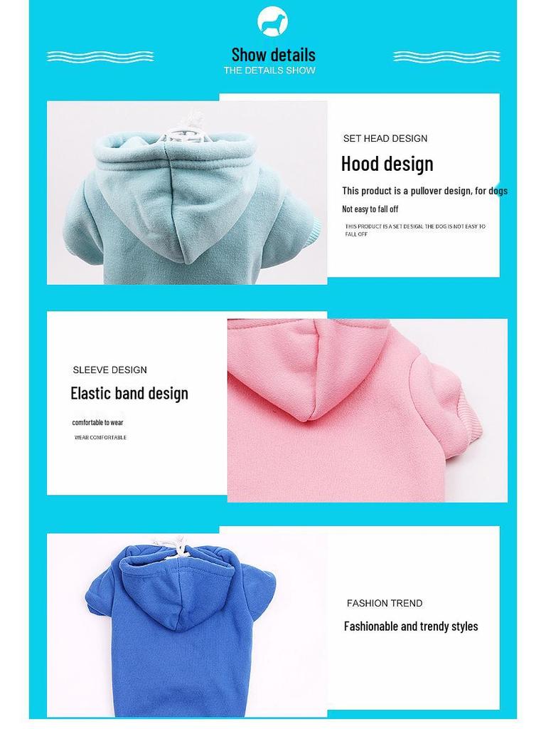 Cozy Puppy Hoodie for Pomeranian, Bichon, and Teddy Dogs - Two-Legged Fleece Sweatshirt