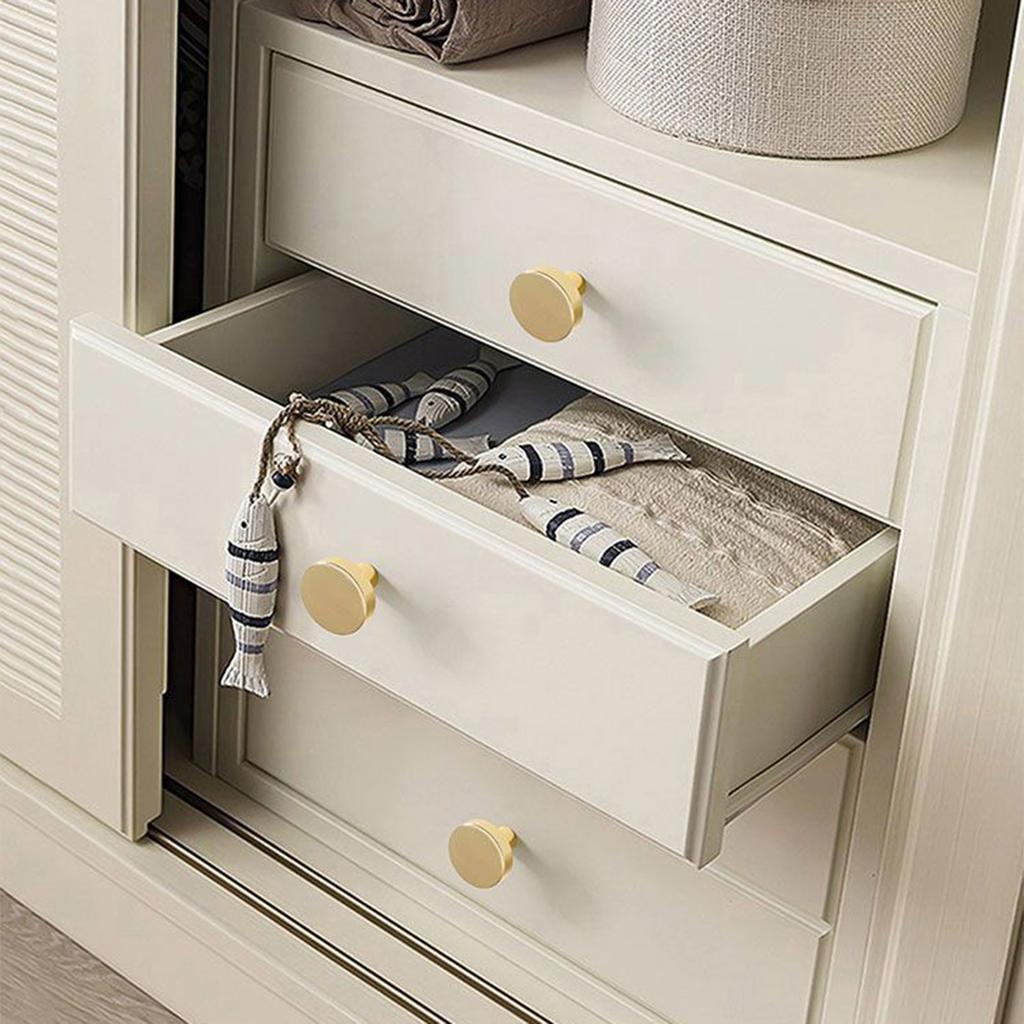 Universal Wardrobe Door Knobs Gold Aluminum Alloy Cabinet Pulls Round Single Hole Drawer Handles Modern Kitchen Hardware