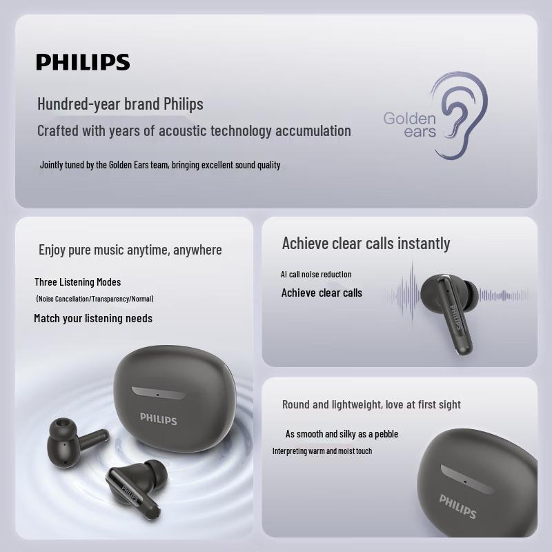 Philips TAT3518 True Wireless Hybrid ANC Earbuds
