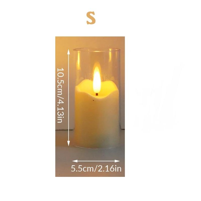6PCS Led Flameless Electric Candle Lamp Flickering Fake Tealight Candle Bulk For Wedding Christmas Home Party Decor Lighting New