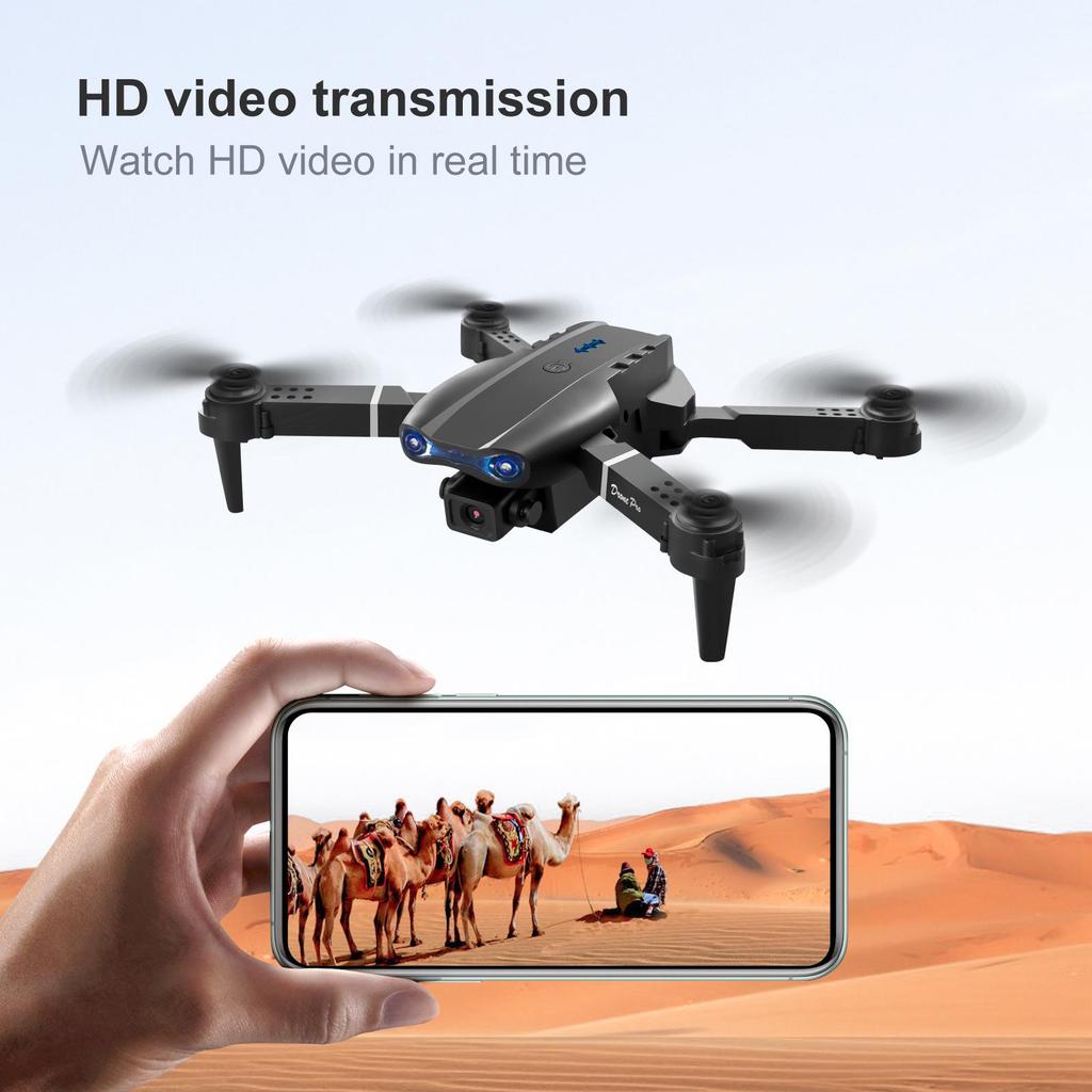 E99PRO K3 Foldable Drone with HD Camera, Long Battery Life, Remote Control, Four-Axis Aircraft Toy