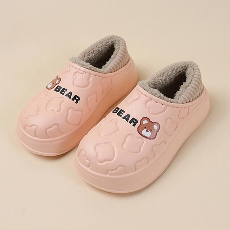 Fashion Litfun Plush Lining Women's Slippers Waterproof EVA Lightweight Slides Fluffy Indoor Slides Furry Warm Cozy Slippers For Women
