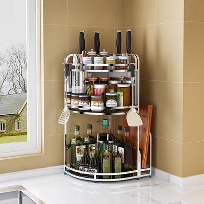 Modern Double-Layer Kitchen Corner Shelf