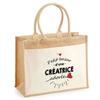 Beach Bag - PLANETEE - Jute with Pocket Beloved Designer's Bazaar - Cotton - 43x33 Cm - Printed In France