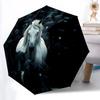 1pc Horse Herd Automatic Folding Umbrella - Compact Travel Umbrella with Auto Open/Close 8-Rib Heavy-Duty Shaft for Women/Men L018