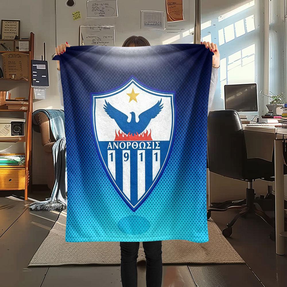 Anorthosis Famagusta FC FlAannel Blanket, High quality Comfortable for All Seasons, Home Decor, Warmth and Comfort