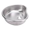 Stainless Steel Bar Sink 15x12.48x3.94in Large Capacity Heart Shaped Wash Basin with 40mm Sewer