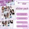 Korean Star Laser Sticker Pack - 50 Sheet DIY Stationery Decoration