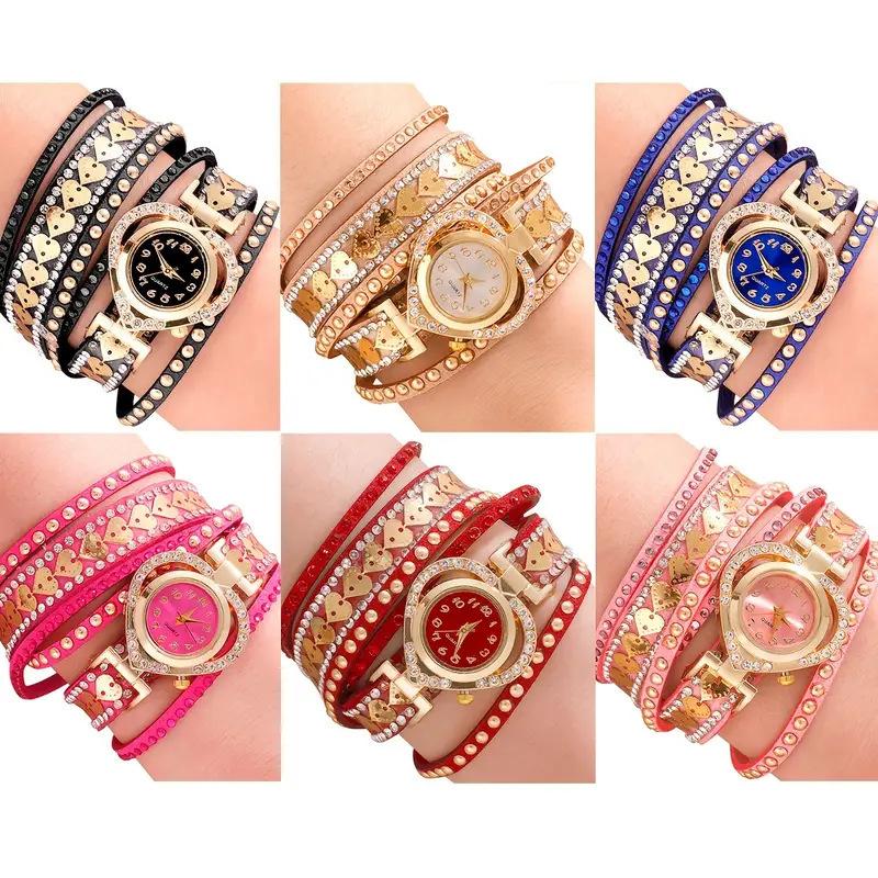 Neues Mode-Strass-Geflochtenes Seil-Armband Quarzuhr Geschenk Reloj 2026