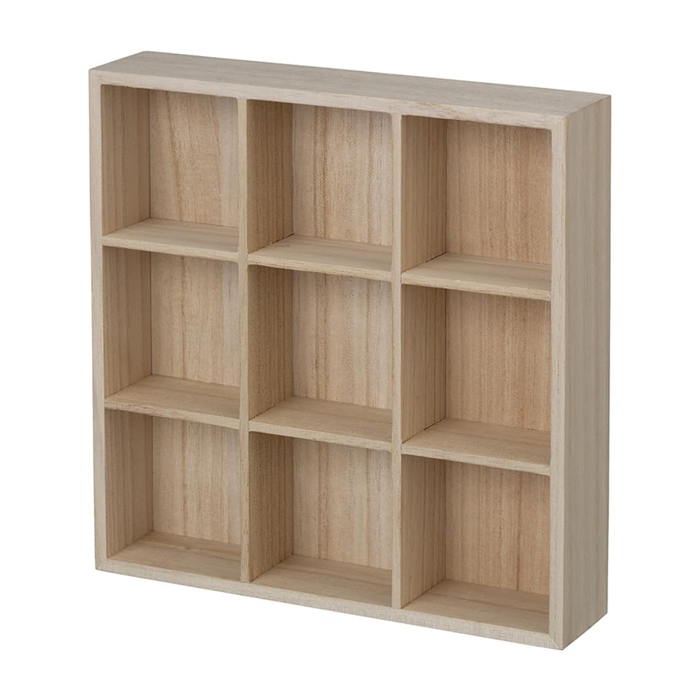 

Decore Corporation concombre square wooden box 9 squares small ZCB-47194