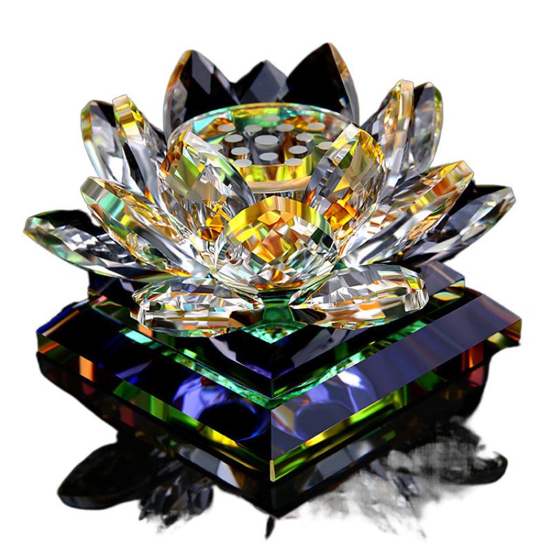 Solar-Powered Rotating Lotus Car Perfume Ornament
